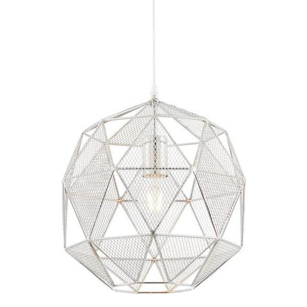 Geometryczna lampa wisząca Armour 72817 do salonu chrom