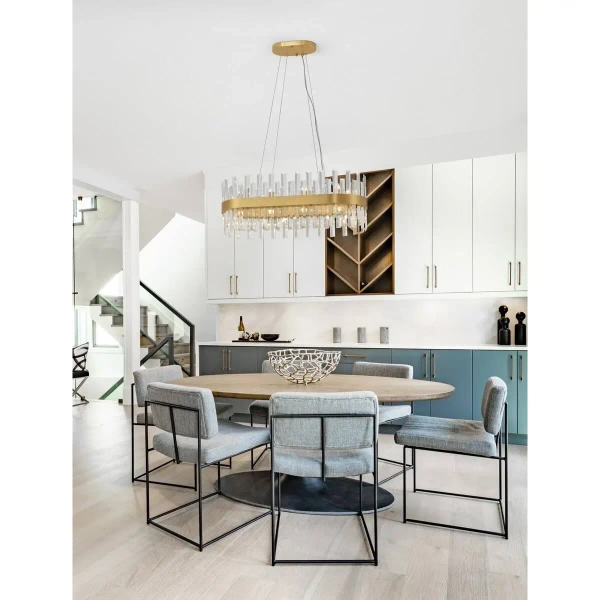 Glamour lampa wisząca CHOLULA LE42909 do pokoju kryształ złota