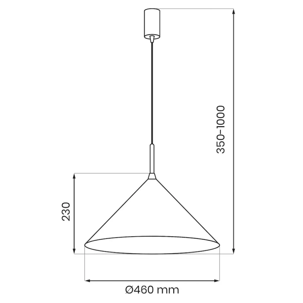 Kuchenny żyrandol wiszący CAPITAL MLP1643 stożek skracalny kremowy