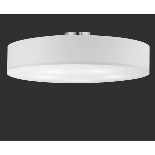 Tkaninowa lampa sufitowa Hotel 603900501 okrągła biała