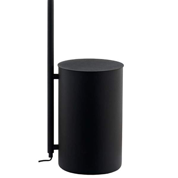 Stojąca LAMPA dekoracyjna BOTANICA 40851105 Kaspa podłogowa OPRAWA metalowa doniczka szklana kula ball czarna