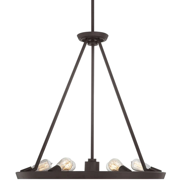 LAMPA sufitowa THEATER ROW QZ-THEATER-ROW6IS Elstead QUOIZEL industrialna OPRAWA plafon koło srebrne