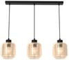 Wisząca lampa Sombra MLP8371 szklana bursztynowa czarna
