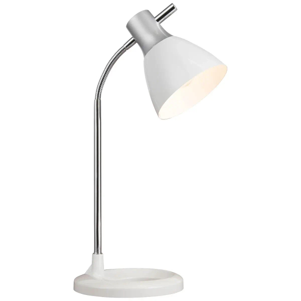 Gabinetowa lampa na biurko Jan 92762/05 regulowana srebrna biała