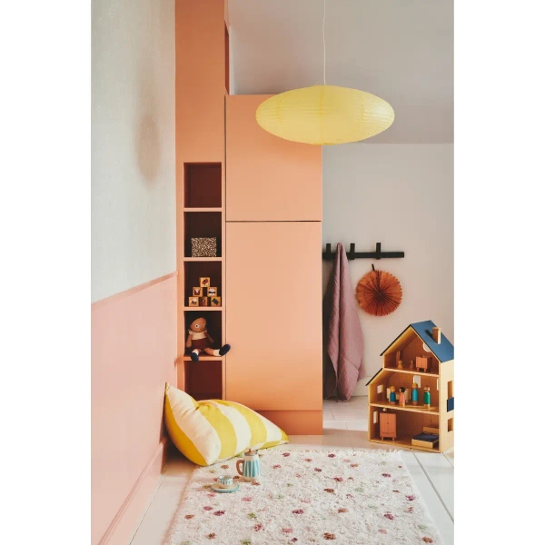 Abażur papierowy do lamp Villo 60 2213253226 owalny do salonu żółty