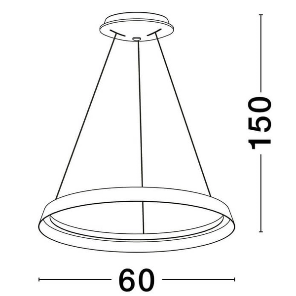 Regulowana lampa wisząca BATALLAS LE44649 LED 52W 2700-4000K brązowy