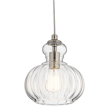 Lampa wisząca nad wyspę Riviera KL-RIVIERA-P-A retro szklana nikiel