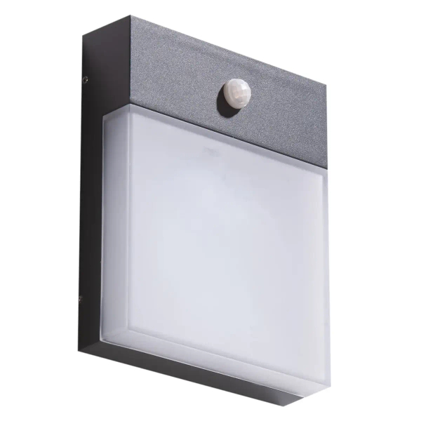 Tarasowa lampa ścienna Civita AZ4360 LED 12W 3000K IP54 kwadrat szara