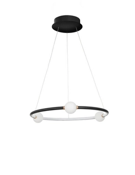 3-punktowa lampa wisząca Fria do jadalni LED 36W 3000K czarna biała