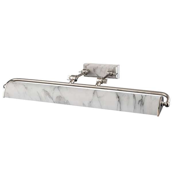 Lampa ścienna Winchfield WINCHFIELD-PLL-PN-WM nikiel biały marmur