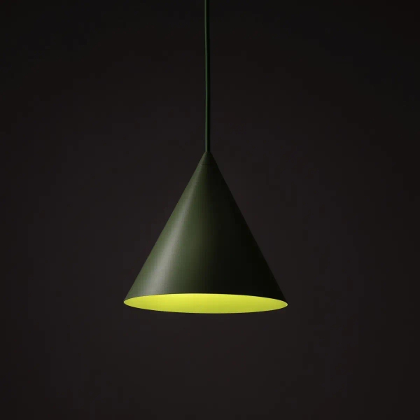 Wisząca lampa stożkowa CONO 10885 do salonu zielony