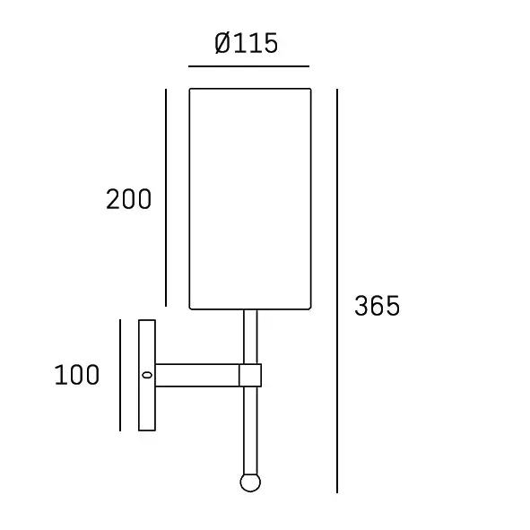 Ścienny kinkiet Denver W01963BR-WH Cosmolight tuba biały mosiądz
