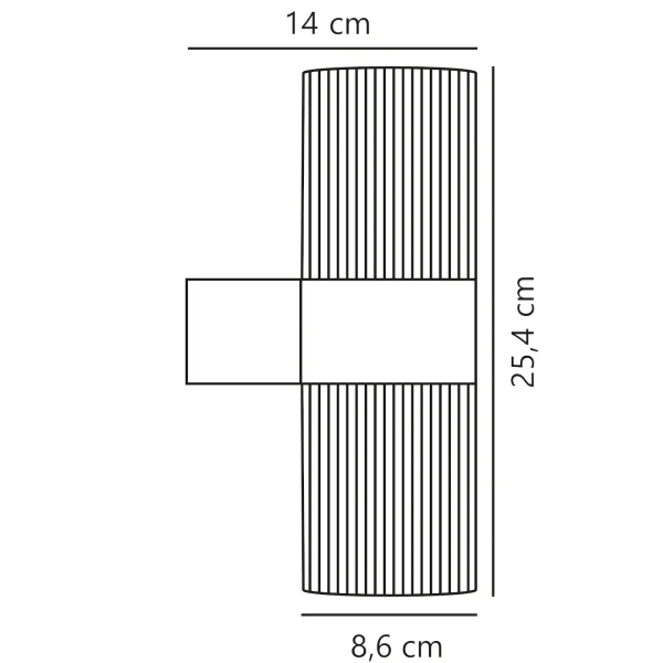 Elewacyjna lampa góra-dół KYKLOP 2318051003 IP54 tuba czarny