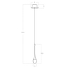Nowoczesna lampa zwis DALMA AZ6006 Azzardo LED 4W 3000K przezroczysty złoty