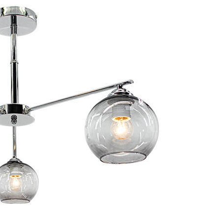 LAMPA sufitowa 1859/3 8C Elem loftowa OPRAWA szklana chrom