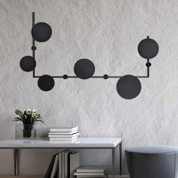 Czarny kinkiet Rega K-4639 Kaja designerska lampa ścienna na przedpokój