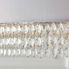 Wisząca lampa glamour Malmesbury 94396 kryształki abażur szary chrom