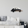 Drewniana lampa ścienna Kids Car 21-85078 LED 5W 4000K półka czarny drewno