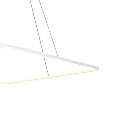 LAMPA wisząca MDECO SLIM/000007/4000/W kwadratowa OPRAWA zwis LED 40W 4000K metalowa ramka biała