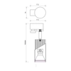Metalowa lampa szynowa jedofazowa NEO ML0279 tubka czarna złota