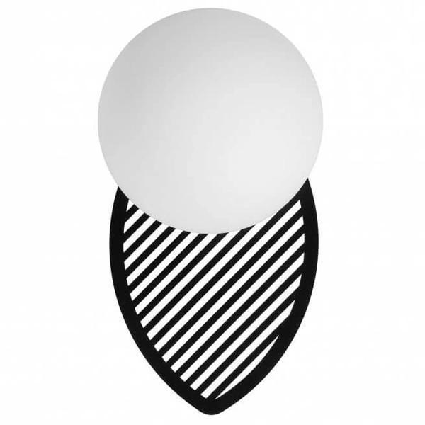 Ścienna lampa do salonu Fyllo FYB12000 kulista biała czarna