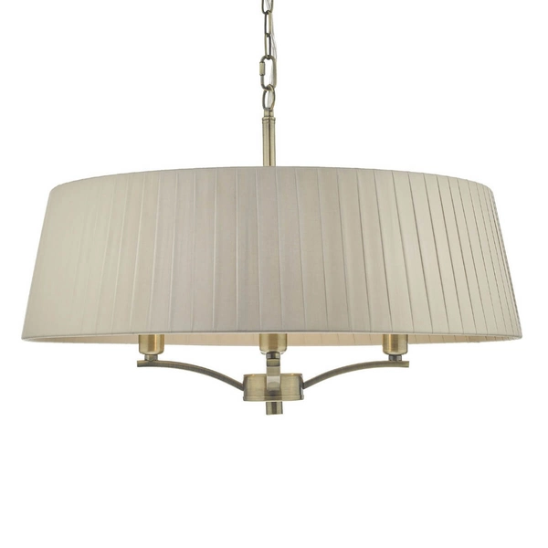 Plisowana lampa wisząca Cristin CRI0429 Dar Lighting mosiądz biała