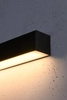 Kinkiet LAMPA ścienna PINNE SOL TH090 prostokątna OPRAWA liniowa metalowa LED 48W 3000K belka czarna