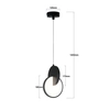 Okrągła lampa wisząca Circlo LP-1311/1P BK LED 8W 3000-6000K czarny biały