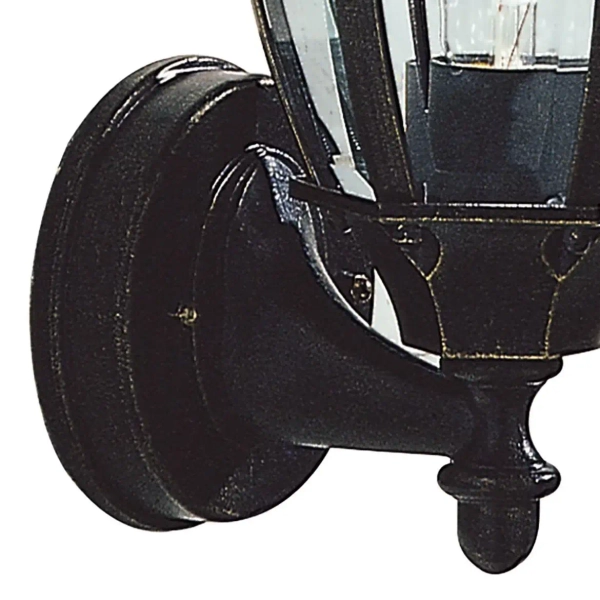 Elewacyjna lampa ścienna Hambro HAM162235 szklana IP43 czarny