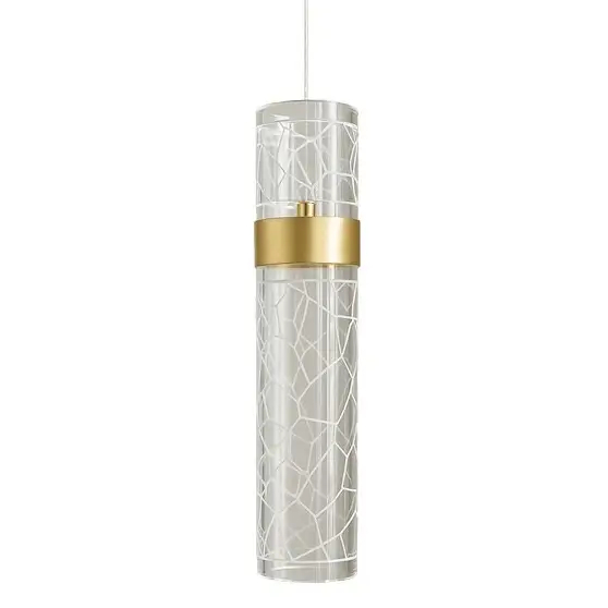 Podłużna zwisająca lampa Lagos ML2245 LED 8W 4000K tuba złota