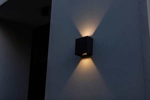 Ścienna LAMPA zewnętrzna GEMINI XF 5104002012 Lutec kinkiet OPRAWA metalowa LED 9W 3000K kwadratowa IP54 czarna