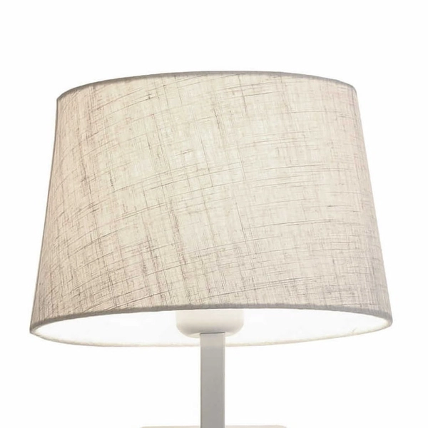 Ścienna LAMPA abażurowa DAKOTA LP-2121/1W R WH Light Prestige materiałowa OPRAWA kinkiet LED 3W 3000K półka prawy biały