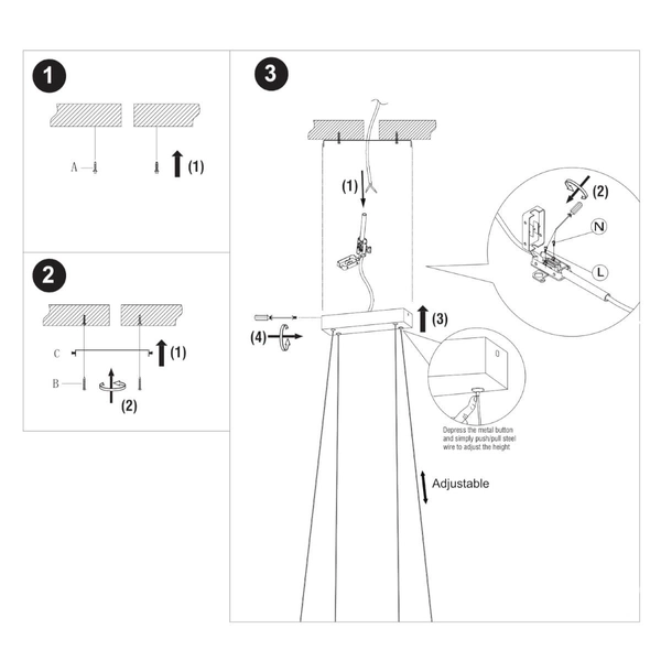 Wisząca lampa nad stół Orphelia 97219 Endon LED 31,2W 3000K wodospad chrom