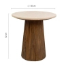 Stolik kawowy ARGENTINA MM001501100337 brązowy beżowy drewno 50cm