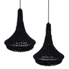 Wisząca lampa hampton Mahaka 5173 Shilo ażurowa do jadalni czarna