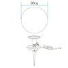 Stojąca lampa ogrodowa fi 80 Ball ES-B080 Step IP65 kula koło okrągła biała