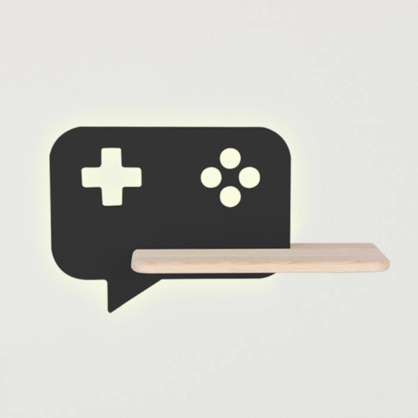 Lampa ścienna CONSOLE 21-75628 półka LED 5W 4000K czarny drewno