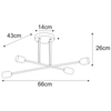 Plafon LAMPA industrialna Sitya K-4382 Kaja sufitowa OPRAWA metalowe pręty sticks czarne