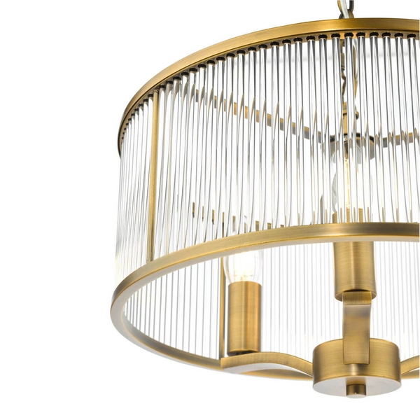 Jadalniana lampa wisząca Evelyn EVE0363 szklana brązowy przezroczysty