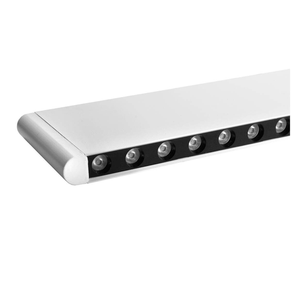Zwisająca lampa do jadalni 1084 LED 30W 4000K podłużna metalowa biała