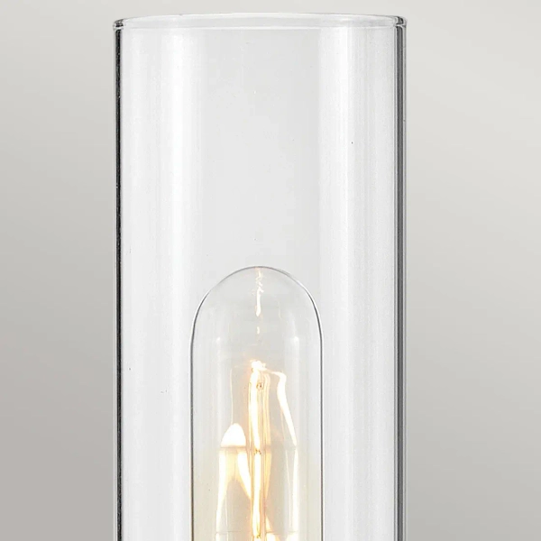 Minimalistyczny kinkiet ścienny Ellison HK-ELLISON1-BK-BN tuba IP44 nikiel