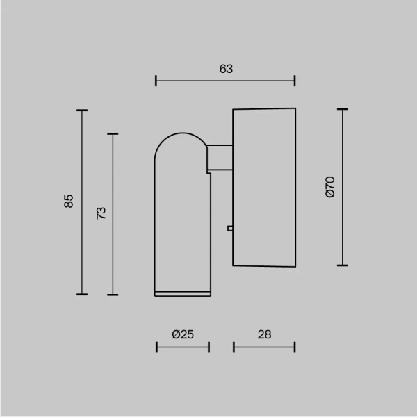 Metalowy kinkiet regulowany Mirax C038WL-L3B3K LED 3W 3000K czarny