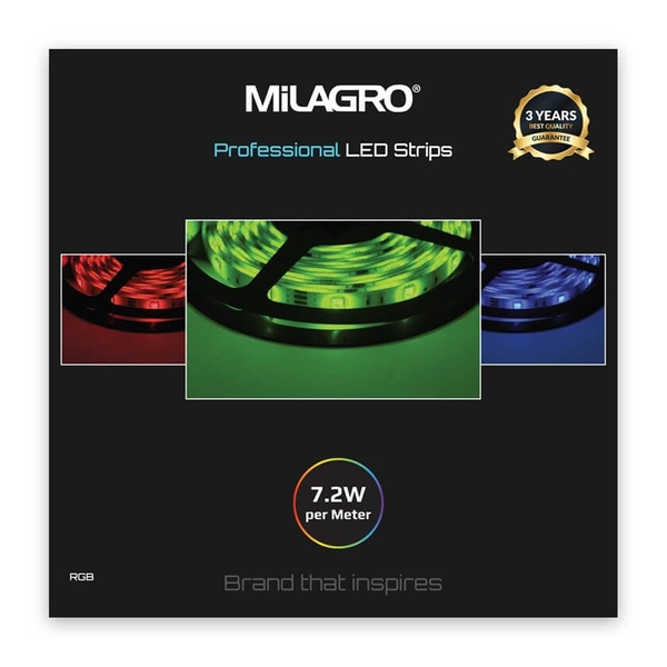 Taśma LED RGB pasek ML4759 Milagro LED 36W 5m samoprzylepna