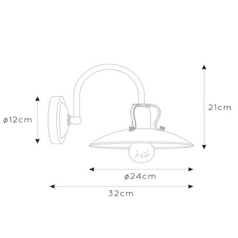 Retro lampa ścienna Romer 30276/01/38 metalowa hol beżowa brązowa