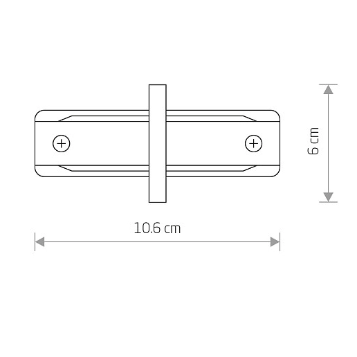 ŁĄCZNIK liniowy wewnętrzny Profile 8968 Nowodvorski do 1-fazowej szyny podtynkowej 230V czarny