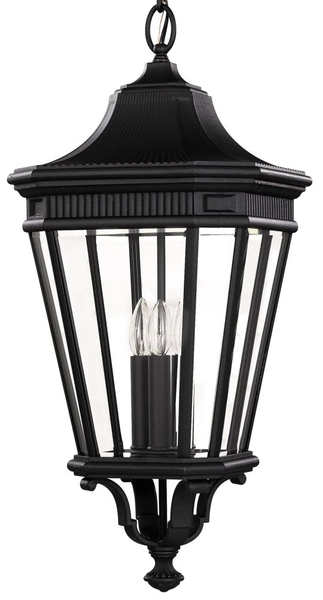 Kinkiet ogrodowy FE-COTSLN8-L-BK Feiss na łańcuchu zwis czarny