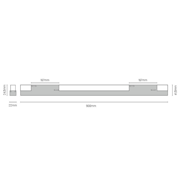 Oświetlenie do szyny Komatsu 6551 Shilo LED 36W 4000K magnetyczna listwa biała