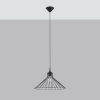 Druciana lampa wisząca EDA SL.1186 czarna metalowa 1xE27 do salonu jadalni