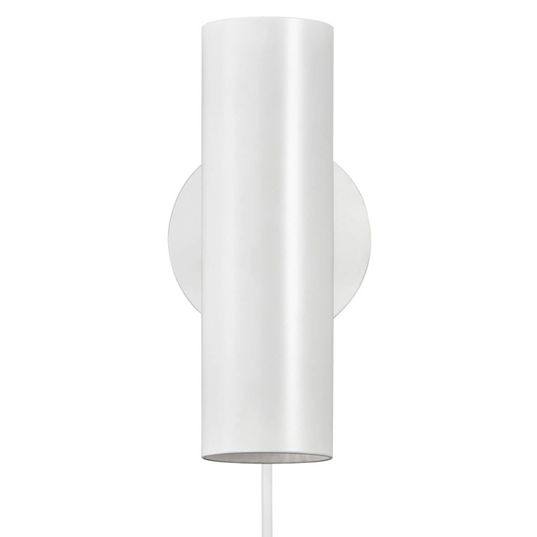 Lampa ścienna Mib 61681001 DFTP do salonu tuba rurka biała