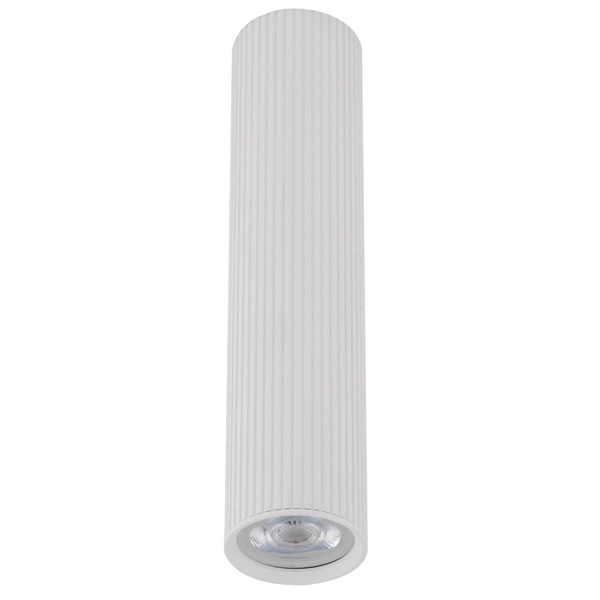 Podłużna lampa sufitowa Tune 10027 tubka do przedpokoju biała